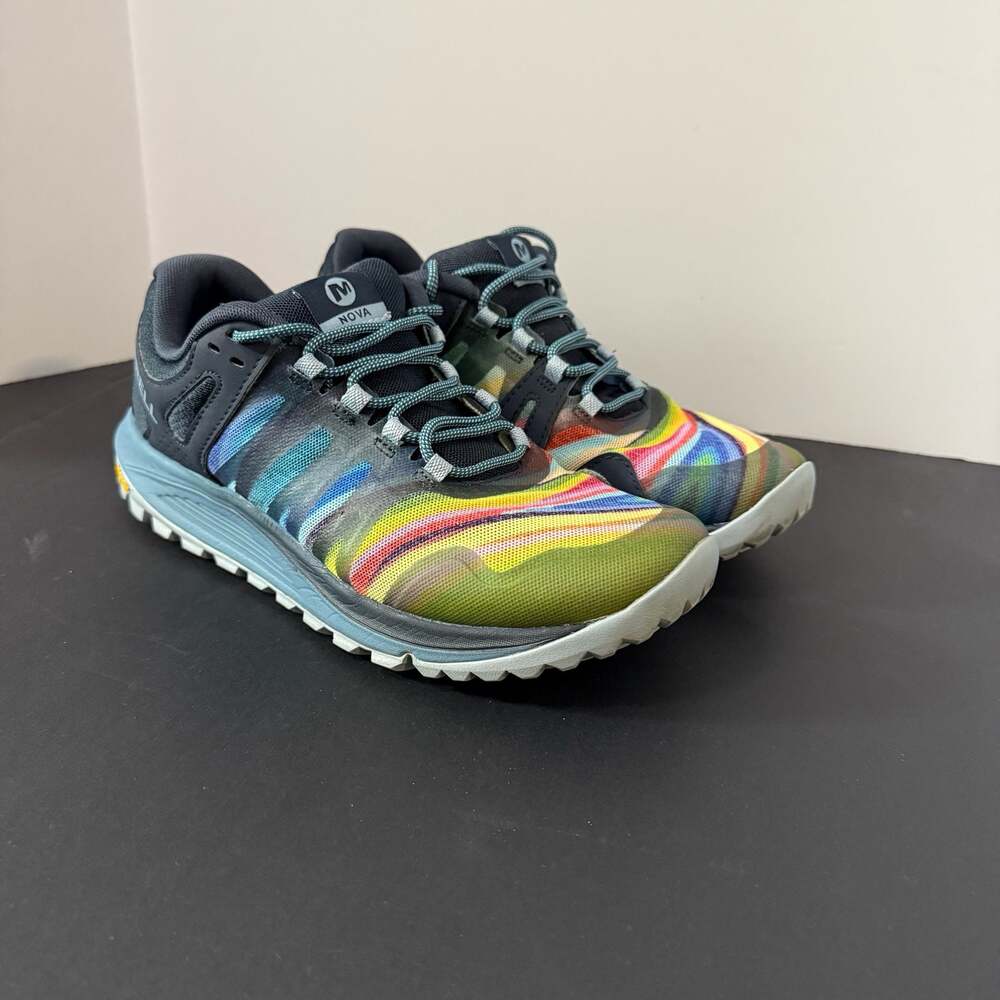 Merrell Nova Men's Rainbow Multi Trail Running Shoes Size 8 J99639 - Picture 10 of 11